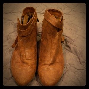 Brown Qupid Booties Size 7.5